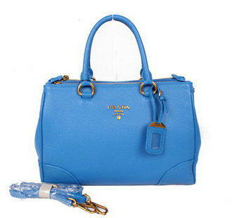 2014 Prada royalBlue calfskin leather tote bag BN2324 light blue